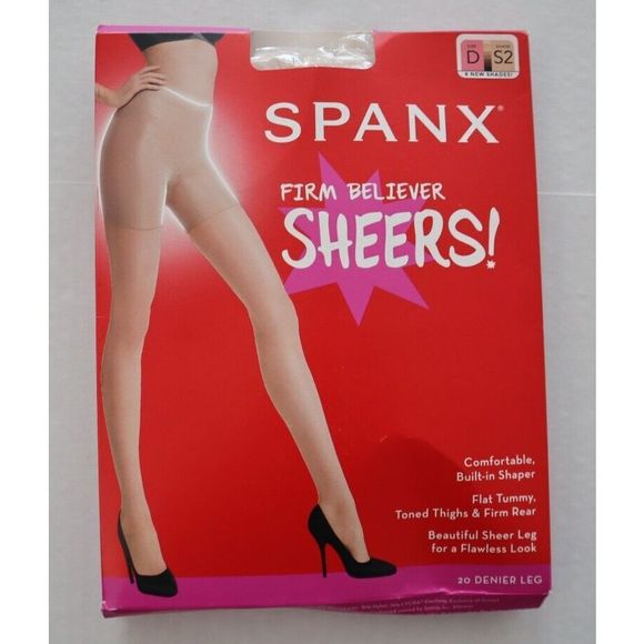 SPANX 20211R Women's Sz D - Shade S2/Beige Firm Believer Shaping Sheer Tights - Picture 1 of 4